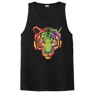 Colorful Tiger Head PosiCharge Competitor Tank