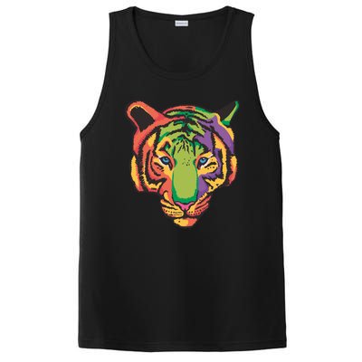 Colorful Tiger Head PosiCharge Competitor Tank