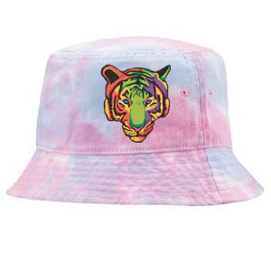 Colorful Tiger Head Tie-Dyed Bucket Hat