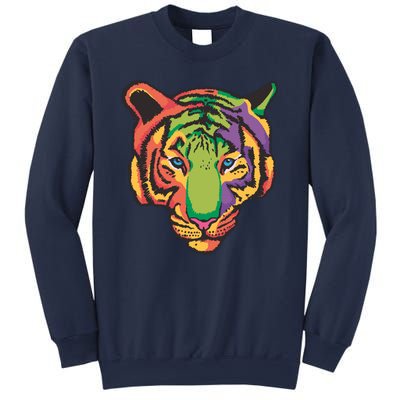 Colorful Tiger Head Sweatshirt