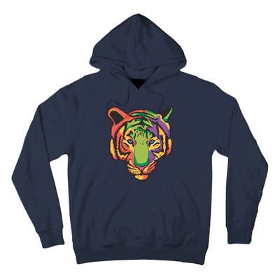 Colorful Tiger Head Tall Hoodie