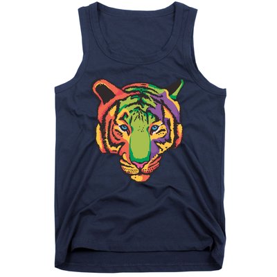 Colorful Tiger Head Tank Top