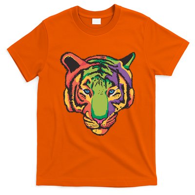 Colorful Tiger Head T-Shirt