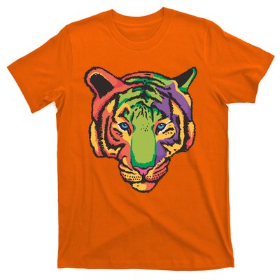 Colorful Tiger Head T-Shirt