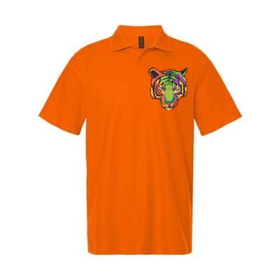 Colorful Tiger Head Softstyle Adult Sport Polo