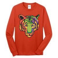 Colorful Tiger Head Tall Long Sleeve T-Shirt