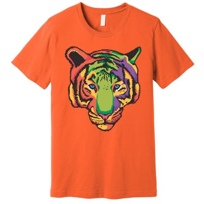 Colorful Tiger Head Premium T-Shirt