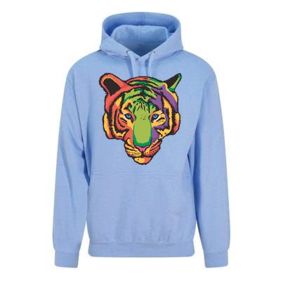 Colorful Tiger Head Unisex Surf Hoodie