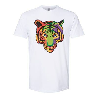 Colorful Tiger Head Softstyle® CVC T-Shirt