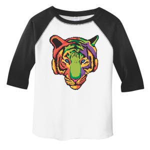 Colorful Tiger Head Toddler Fine Jersey T-Shirt