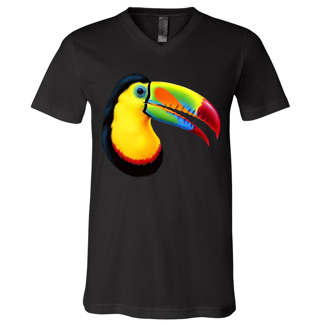 Colorful Toucan V-Neck T-Shirt