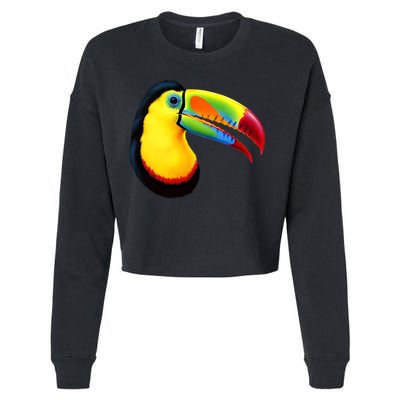 Colorful Toucan Cropped Pullover Crew