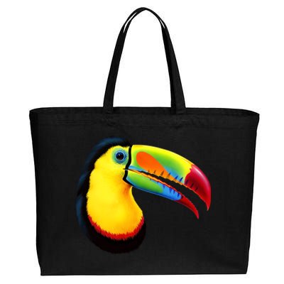 Colorful Toucan Cotton Canvas Jumbo Tote