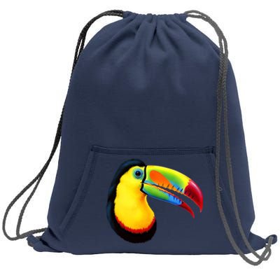 Colorful Toucan Sweatshirt Cinch Pack Bag