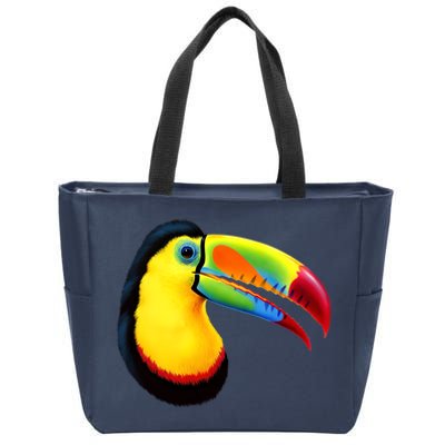 Colorful Toucan Zip Tote Bag