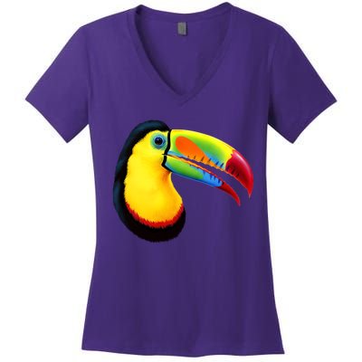 Colorful Toucan Women's V-Neck T-Shirt