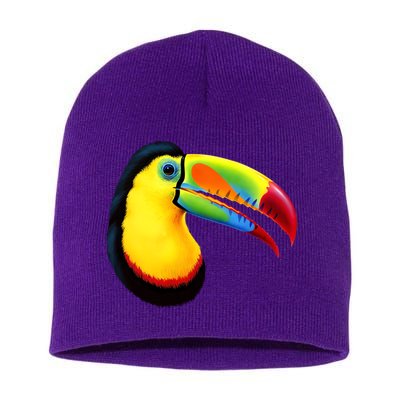 Colorful Toucan Short Acrylic Beanie
