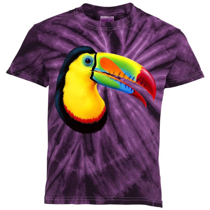 Colorful Toucan Kids Tie-Dye T-Shirt