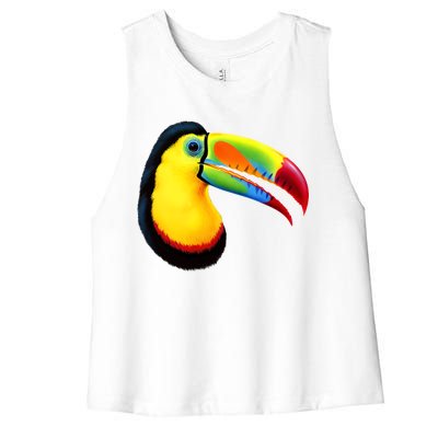 Colorful Toucan Women's Racerback Cropped Tank