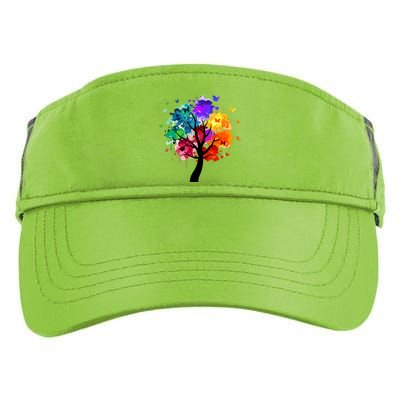 Colorful Tree Of Life Adult Drive Performance Visor