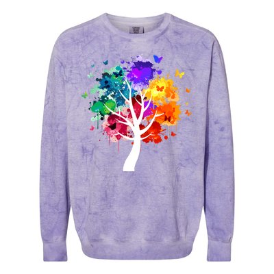 Colorful Tree Of Life Colorblast Crewneck Sweatshirt