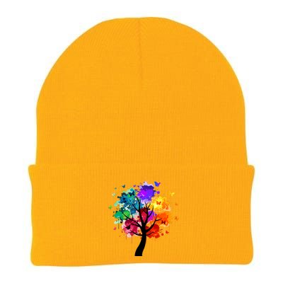 Colorful Tree Of Life Knit Cap Winter Beanie