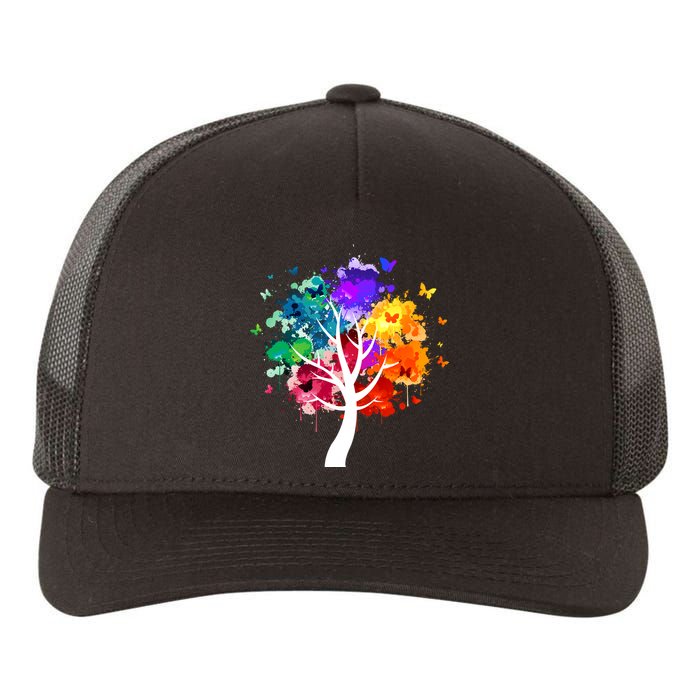 Colorful Tree Of Life Yupoong Adult 5-Panel Trucker Hat