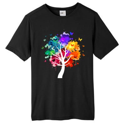 Colorful Tree Of Life Tall Fusion ChromaSoft Performance T-Shirt