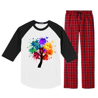 Colorful Tree Of Life Raglan Sleeve Pajama Set