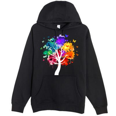 Colorful tree of life Premium Pullover Hoodie