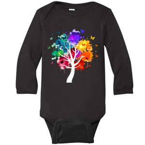 Colorful Tree Of Life Baby Long Sleeve Bodysuit