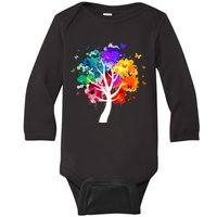 Colorful Tree Of Life Baby Long Sleeve Bodysuit