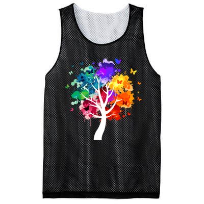 Colorful Tree Of Life Mesh Reversible Basketball Jersey Tank