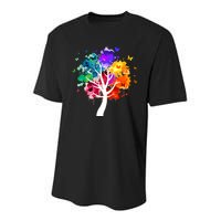 Colorful Tree Of Life Youth Performance Sprint T-Shirt