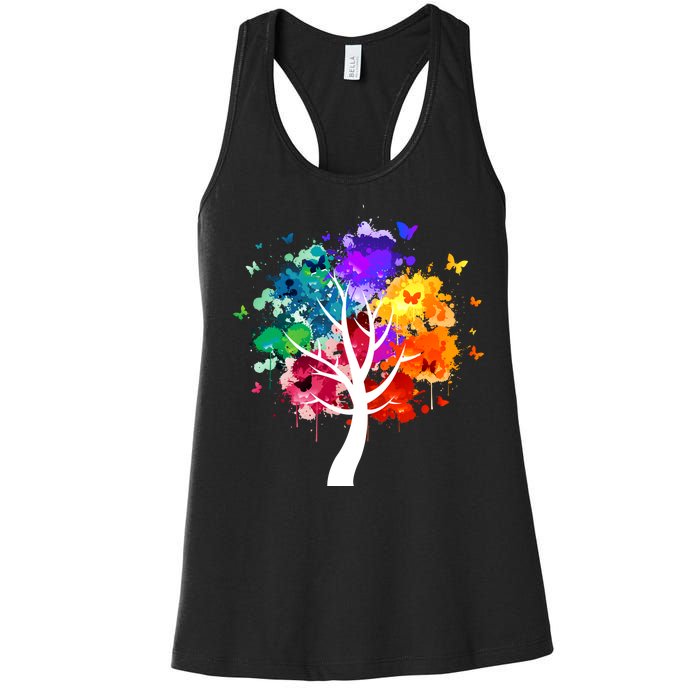 Colorful Tree Of Life Women's Racerback Tank