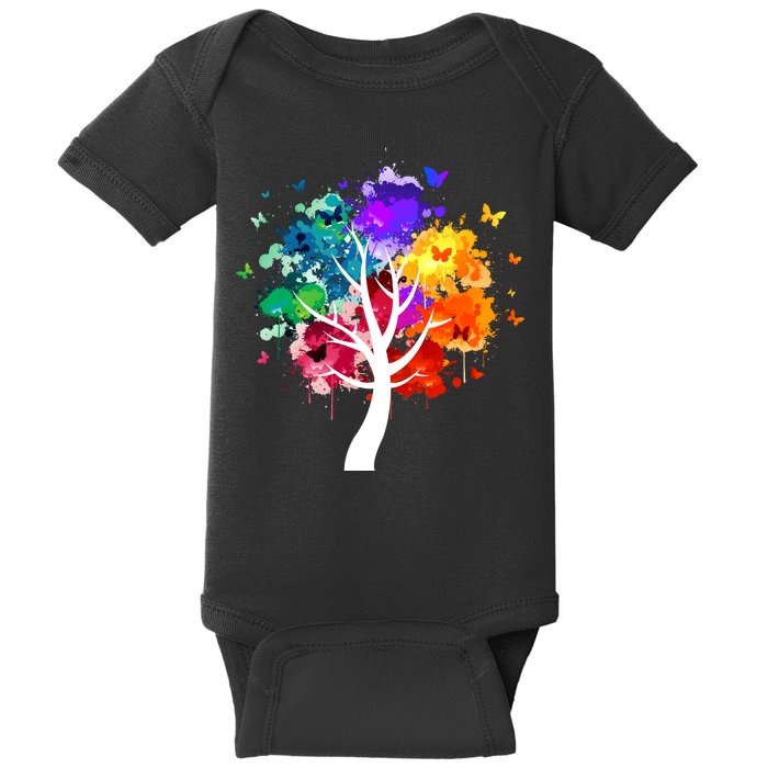 Colorful Tree Of Life Baby Bodysuit