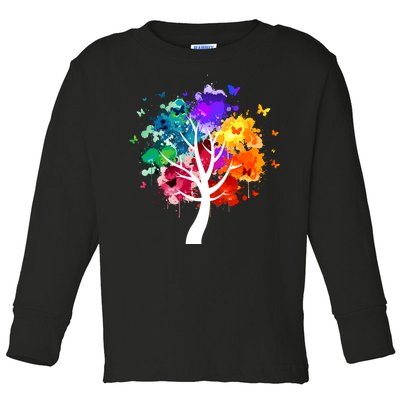 Colorful Tree Of Life Toddler Long Sleeve Shirt