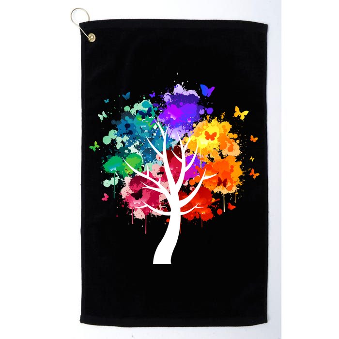 Colorful tree of life Golf Towel