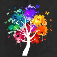Colorful tree of life Golf Towel