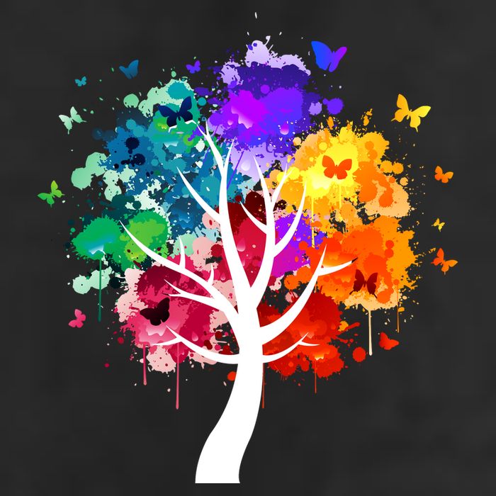 Colorful tree of life Golf Towel