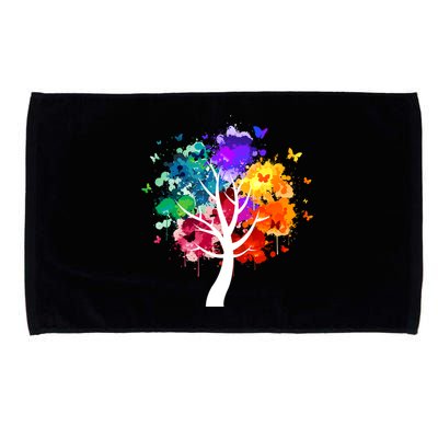 Colorful Tree Of Life Microfiber Hand Towel