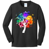 Colorful Tree Of Life Kids Long Sleeve Shirt