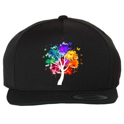 Colorful Tree Of Life Wool Snapback Cap