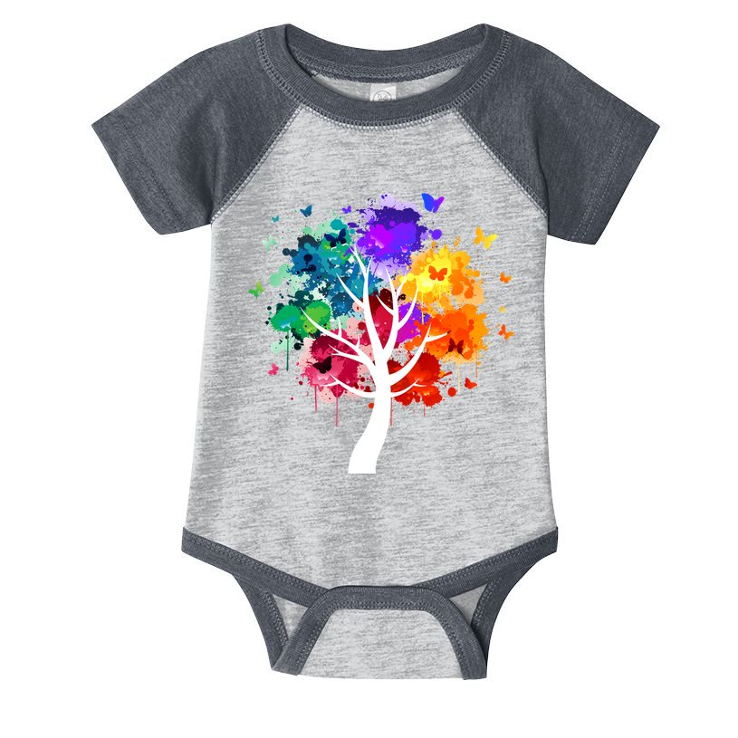 Colorful tree of life Infant Baby Jersey Bodysuit
