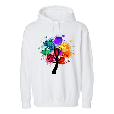 Colorful Tree Of Life Garment-Dyed Fleece Hoodie