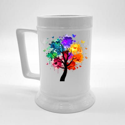 Colorful Tree Of Life Beer Stein