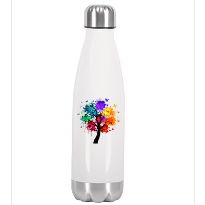 Colorful Tree Of Life Stainless Steel Insulated Water Bottle