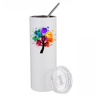 Colorful Tree Of Life Stainless Steel Tumbler