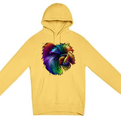 Colorful Tropical Beta Fish Premium Pullover Hoodie