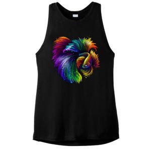 Colorful Tropical Beta Fish Ladies PosiCharge Tri-Blend Wicking Tank